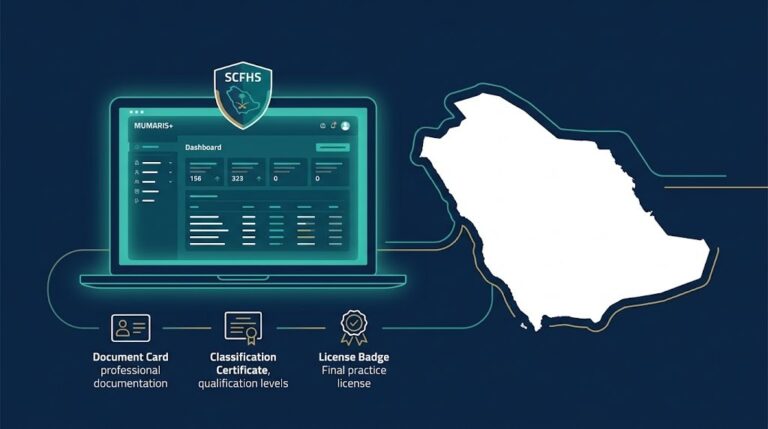 SCFHS Mumaris+ registration step-by-step guide for international healthcare professionals